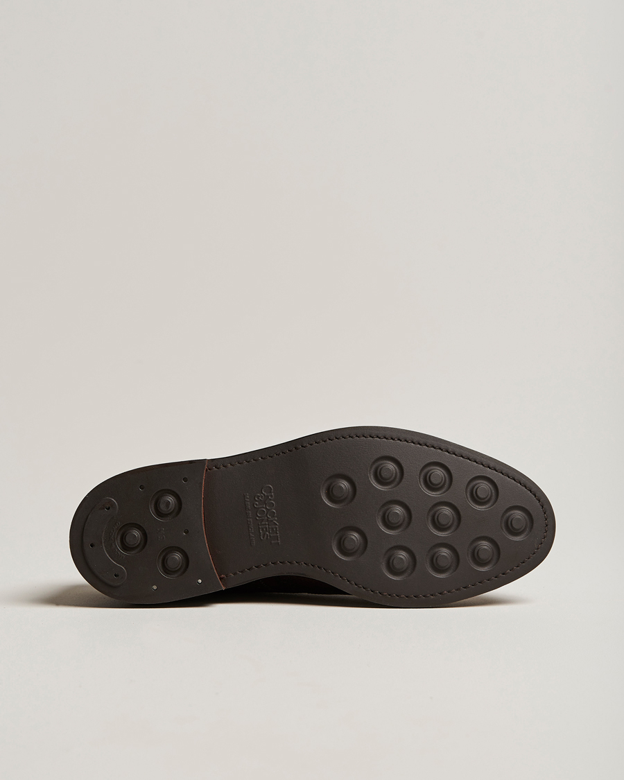 Mies | Brogue-kengät | Crockett & Jones | Pembroke Derbys Dark Brown Grained Calf