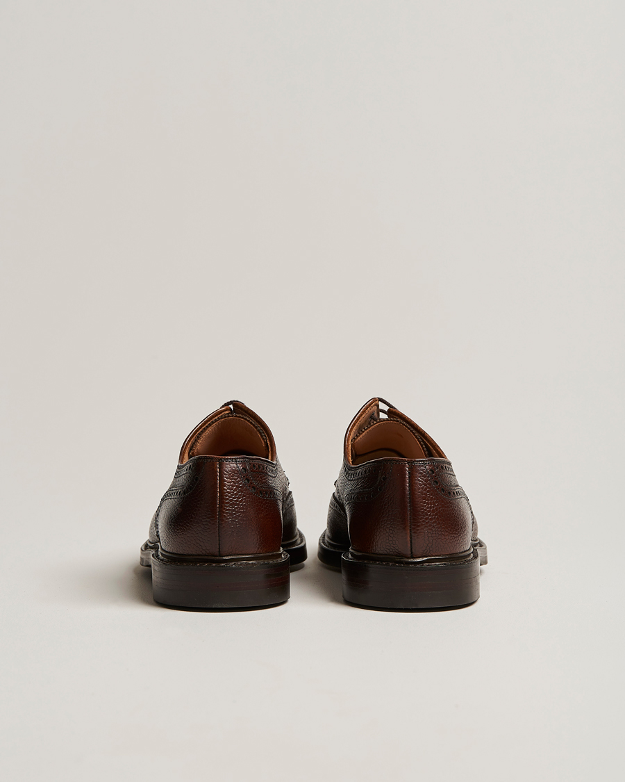 Mies | Brogue-kengät | Crockett & Jones | Pembroke Derbys Dark Brown Grained Calf