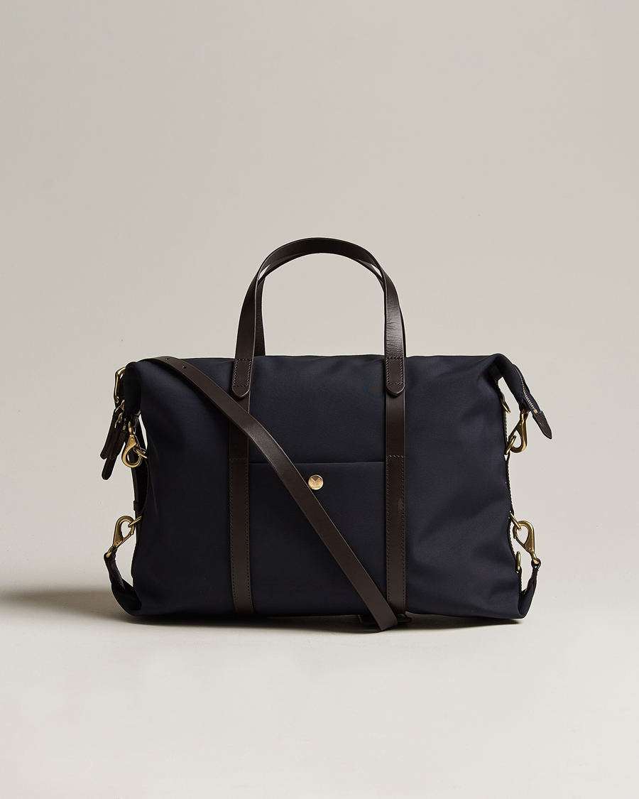 Mies | Laukut | Mismo | M/S Utility Nylon Duffle Bag Navy/Dark Brown