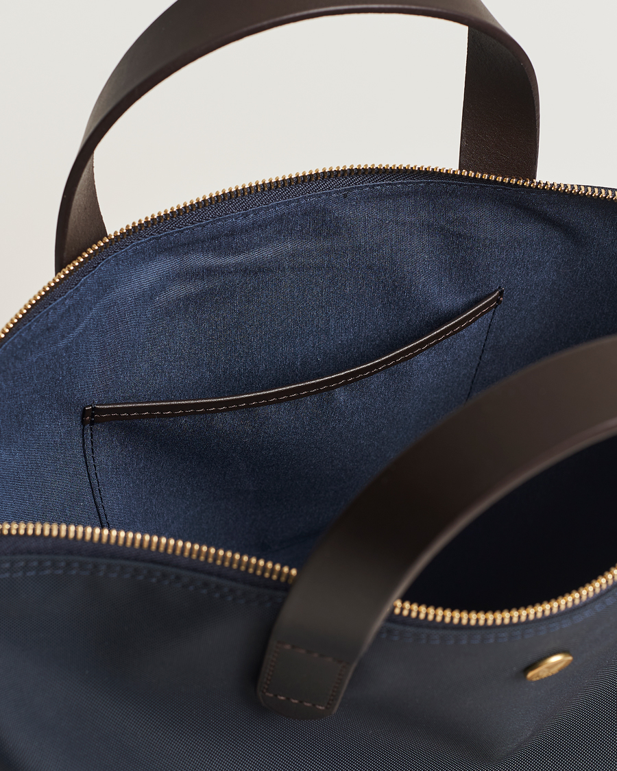 Mies | Laukut | Mismo | M/S Canvas Shopper Navy/Dark Brown