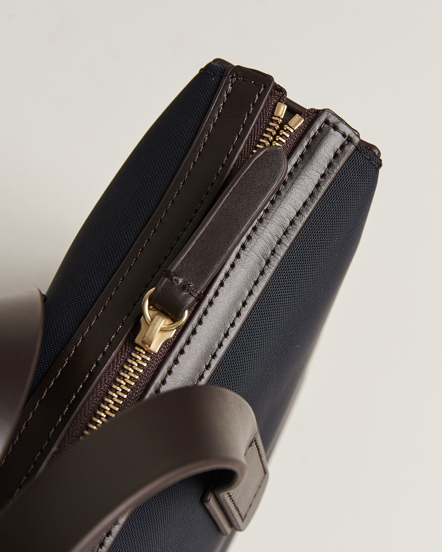Mies | Mismo M/S Canvas Briefcase Navy/Dark Brown | Mismo | M/S Canvas Briefcase Navy/Dark Brown