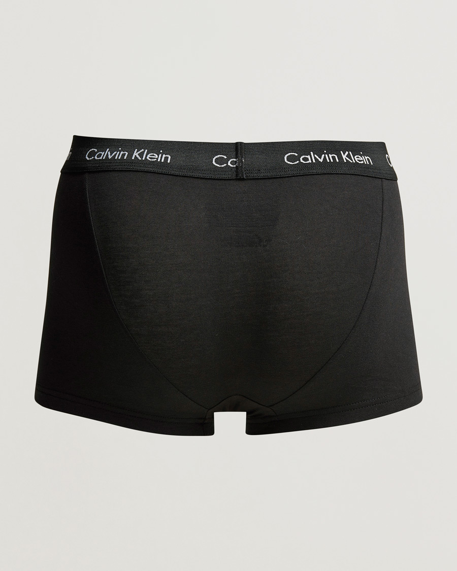 Mies | Alushousut | Calvin Klein | Cotton Stretch Low Rise Trunk 3-pack Blue/Black/Cobolt