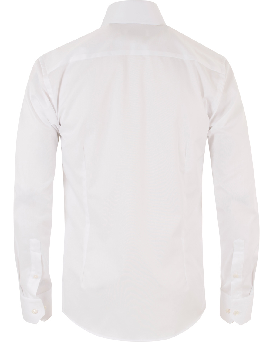 Mies |  | Eton | Slim Fit Twill High Cut Away Collar Shirt White