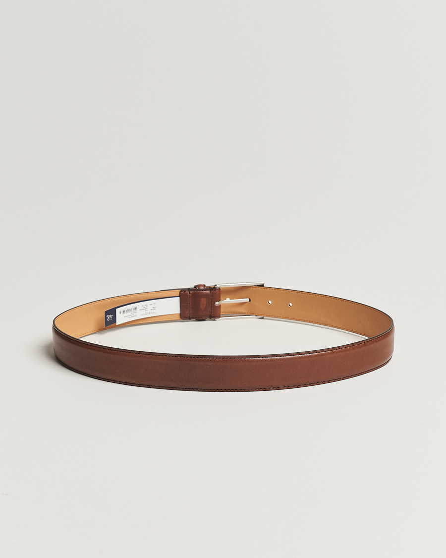 Mies | Vyöt | Tiger of Sweden | Helmi Leather 3,5 cm Belt Brown