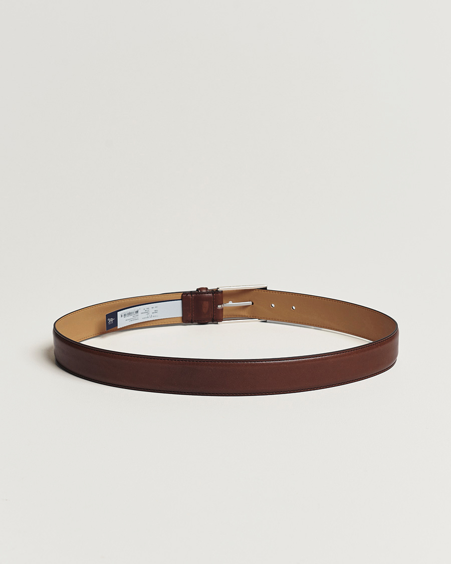Mies | Vyöt | Tiger of Sweden | Helmi Leather 3,5 cm Belt Brown