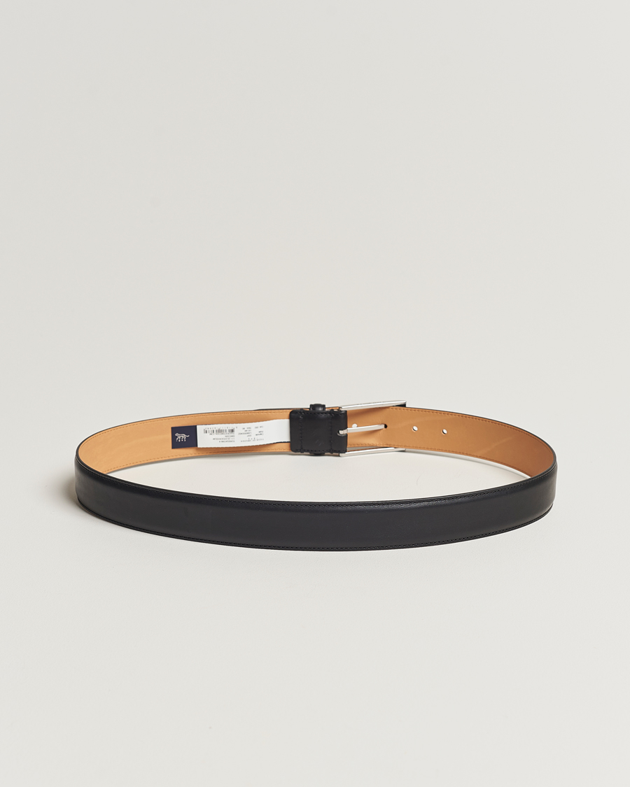 Mies | Vyöt | Tiger of Sweden | Helmi Leather 3,5 cm Belt Black