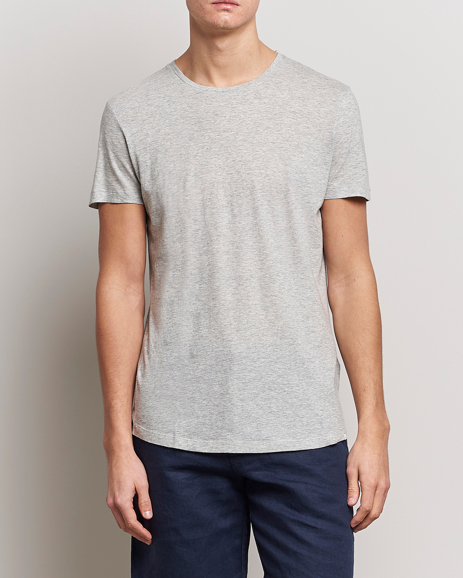 Mies | T-paidat | Orlebar Brown | OB Crew Neck Tee Mid Grey Melange