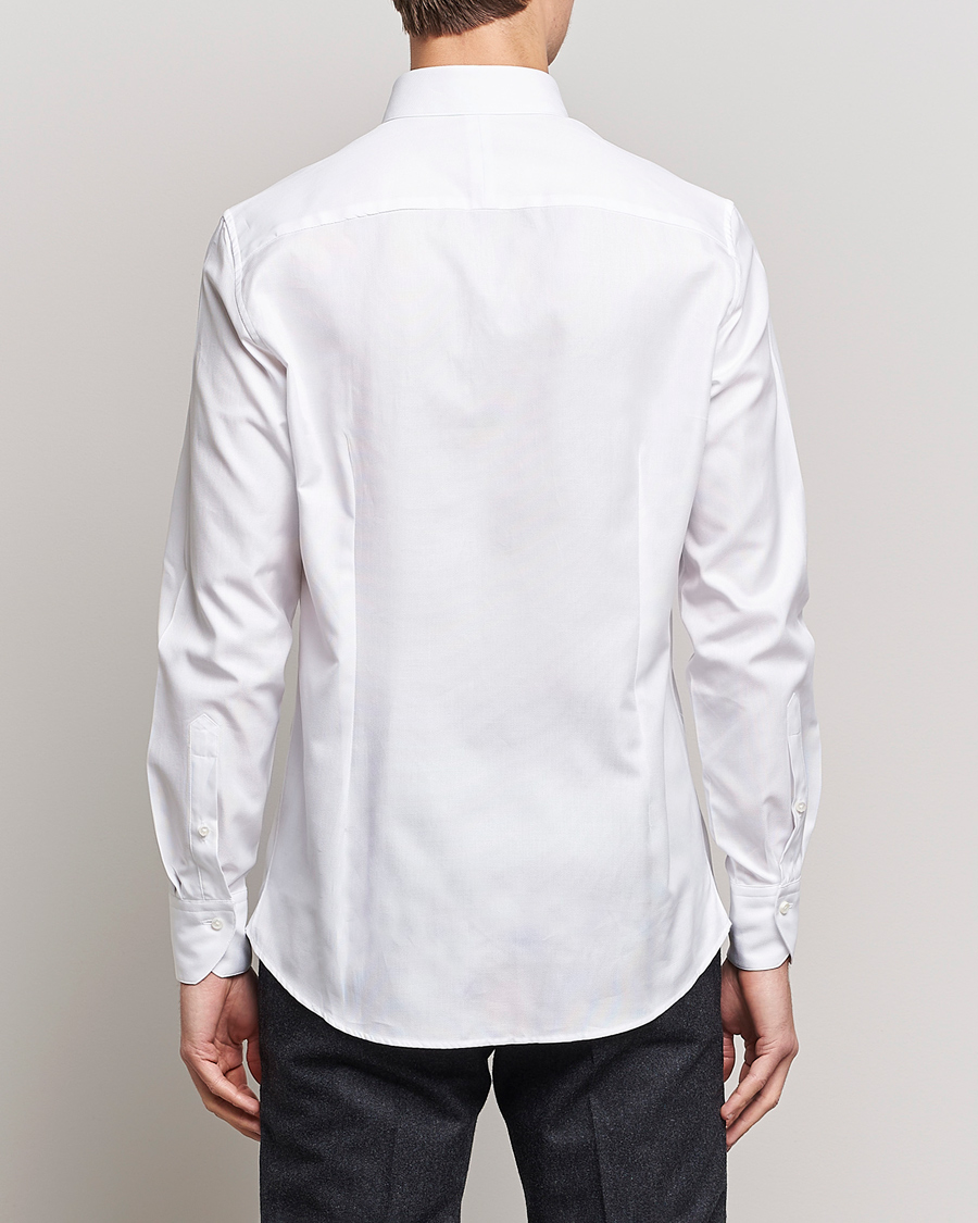 Mies | Kauluspaidat | Stenströms | 1899 Slimline Supima Cotton Structure Shirt White