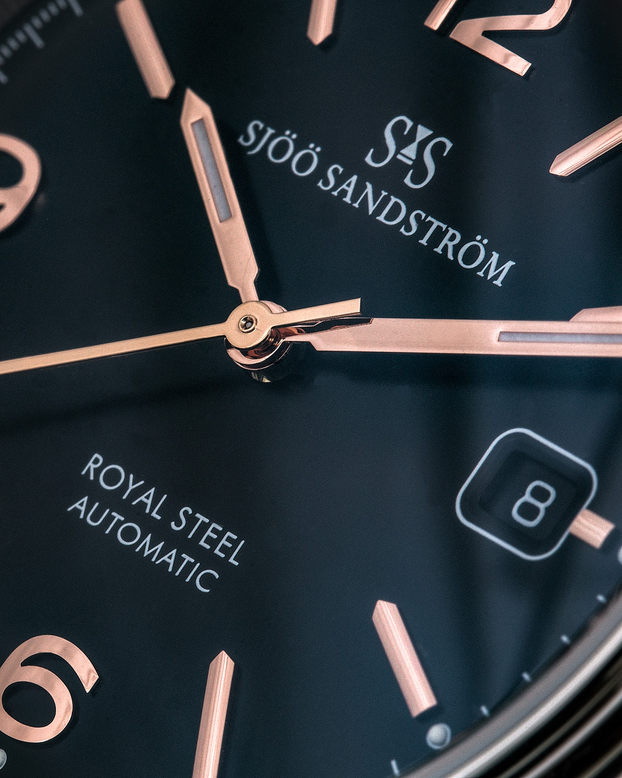 Mies | Sjöö Sandström Royal Steel Classic 41mm Black and Black Alligator | Sjöö Sandström | Royal Steel Classic 41mm Black and Black Alligator
