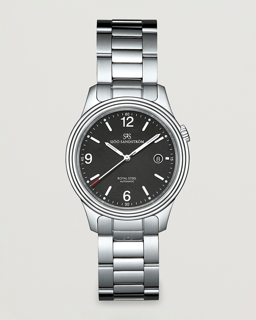 Mies | Sjöö Sandström Royal Steel Classic 41mm Black and Steel | Sjöö Sandström | Royal Steel Classic 41mm Black and Steel