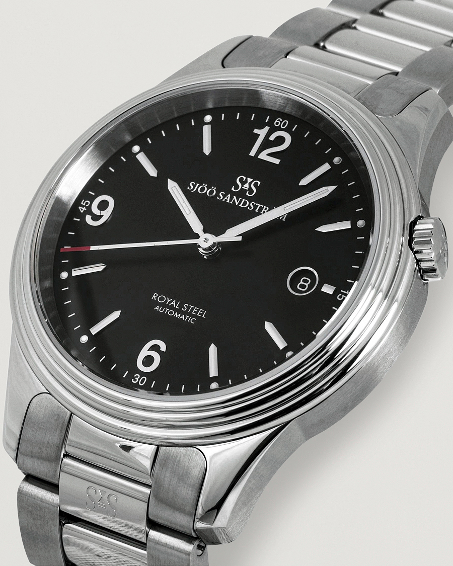Mies | Sjöö Sandström Royal Steel Classic 41mm Black and Steel | Sjöö Sandström | Royal Steel Classic 41mm Black and Steel
