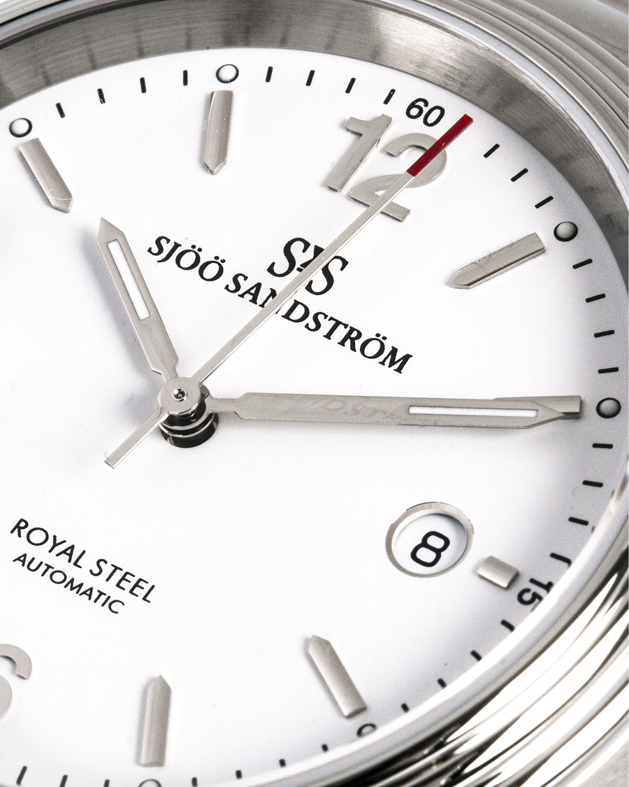 Mies | Sjöö Sandström Royal Steel Classic 41mm White and Steel | Sjöö Sandström | Royal Steel Classic 41mm White and Steel