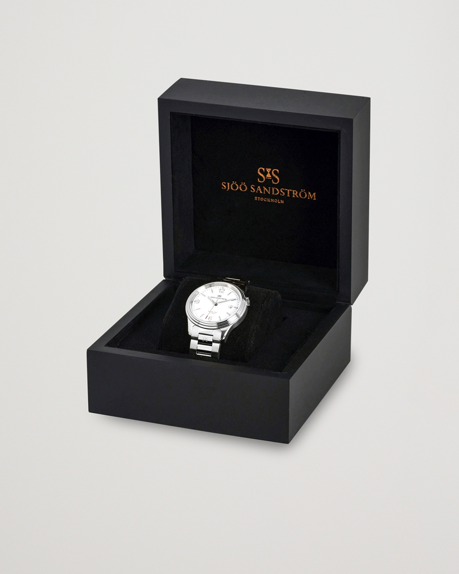 Mies | Sjöö Sandström Royal Steel Classic 41mm White and Steel | Sjöö Sandström | Royal Steel Classic 41mm White and Steel