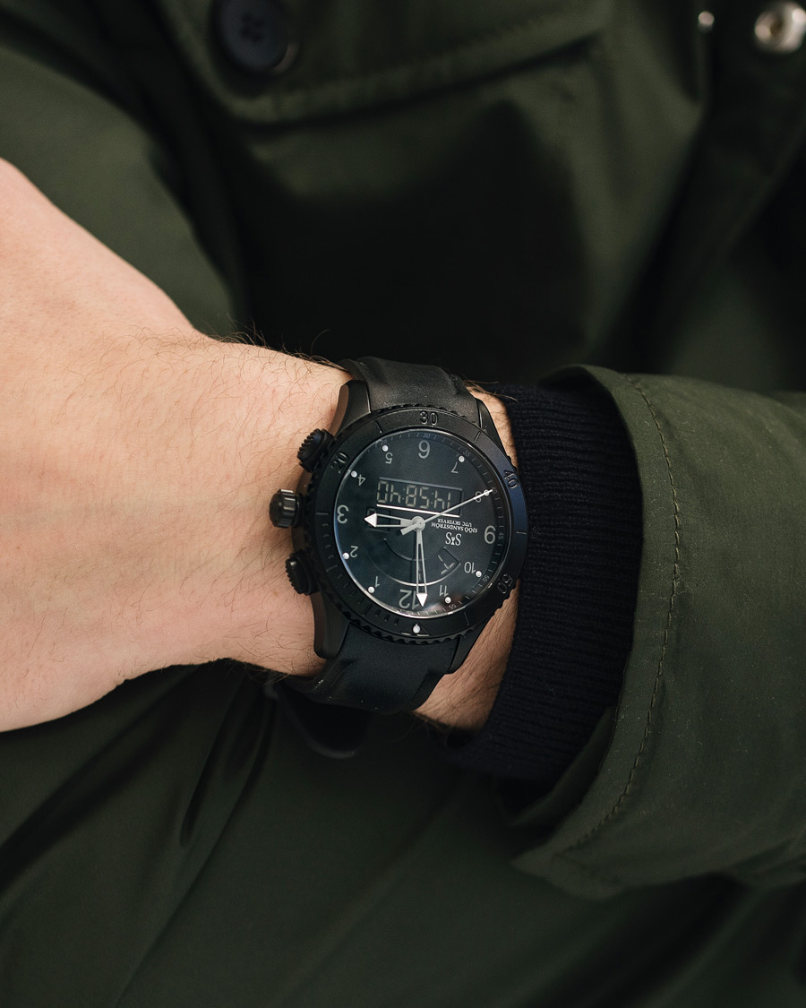 Mies | Sjöö Sandström UTC Skydiver 44,2mm Black Night and Black Rubber | Sjöö Sandström | UTC Skydiver 44,2mm Black Night and Black Rubber