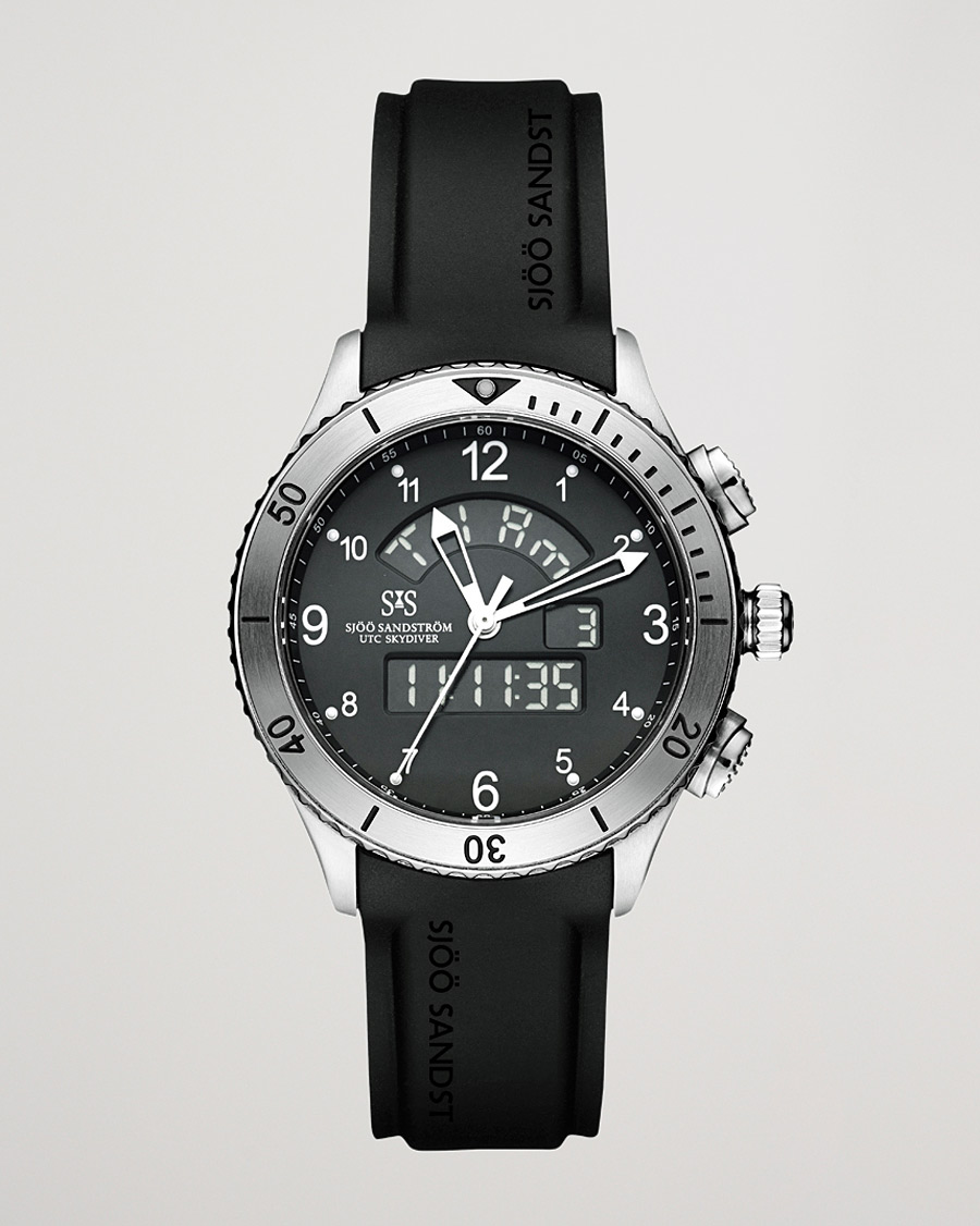 Mies | Sjöö Sandström UTC Skydiver 44,2mm Black and Black Rubber | Sjöö Sandström | UTC Skydiver 44,2mm Black and Black Rubber