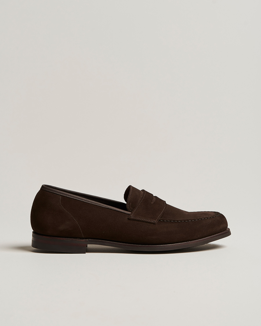 Mies | Loaferit | Crockett & Jones | Harvard City Sole Dark Brown Suede