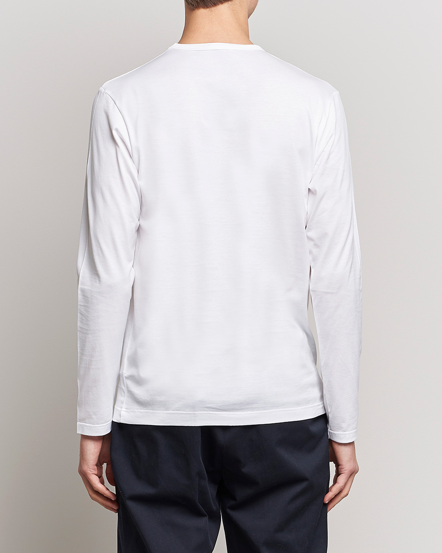 Mies | T-paidat | Sunspel | Long Sleeve Crew Neck Cotton Tee White