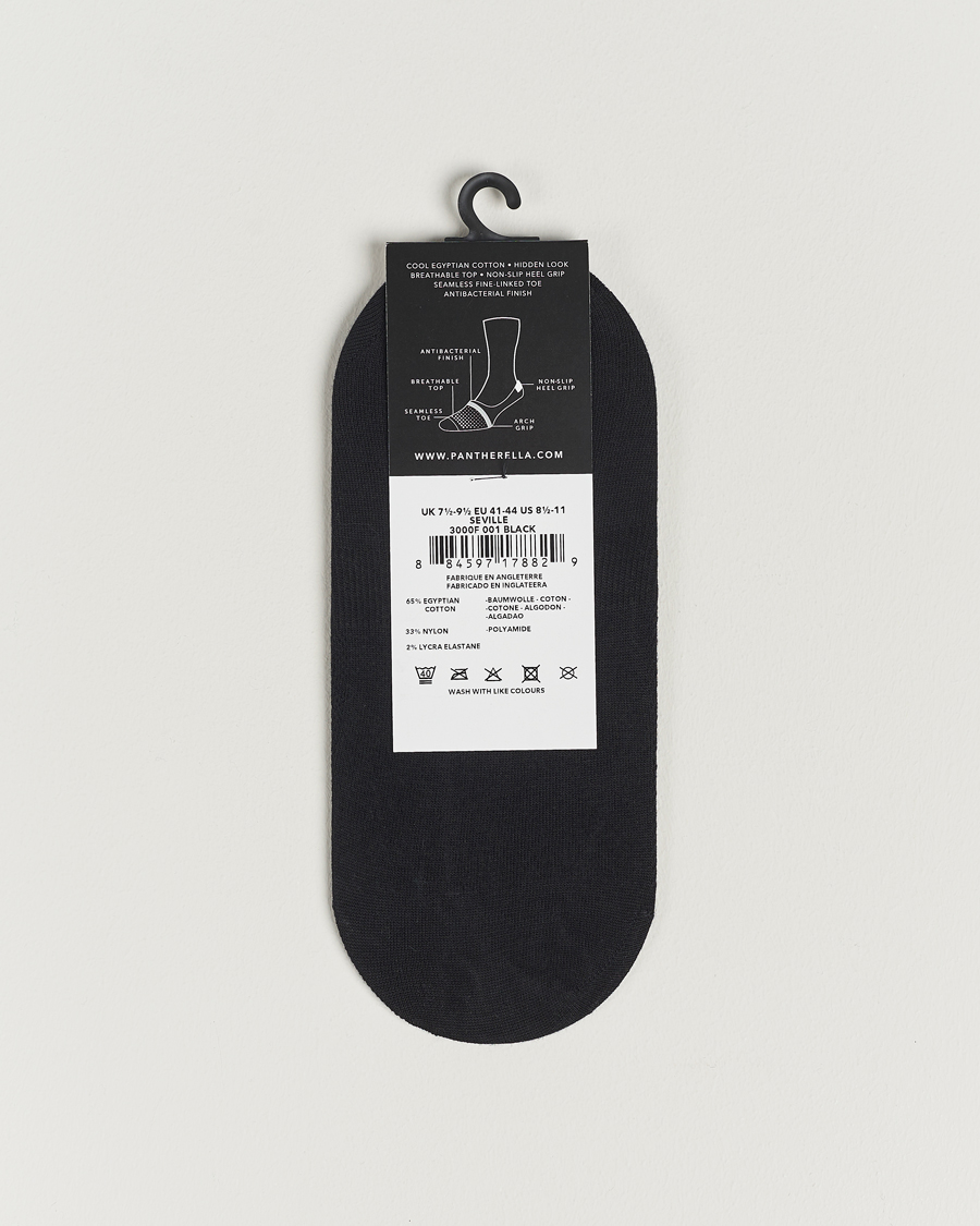 Mies | Best of British | Pantherella | Footlet Cotton/Nylon Sock Black