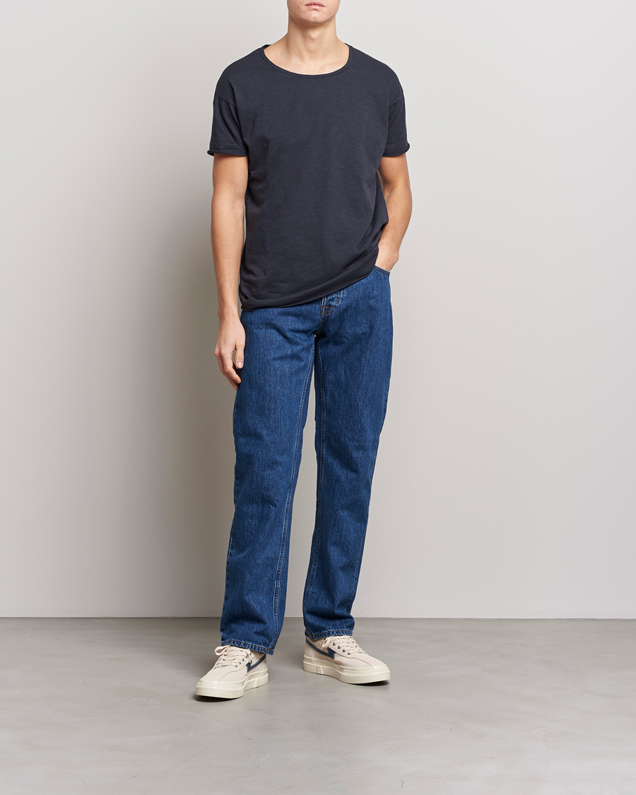 Mies | T-paidat | Nudie Jeans | Roger Slub Crew Neck Tee Navy