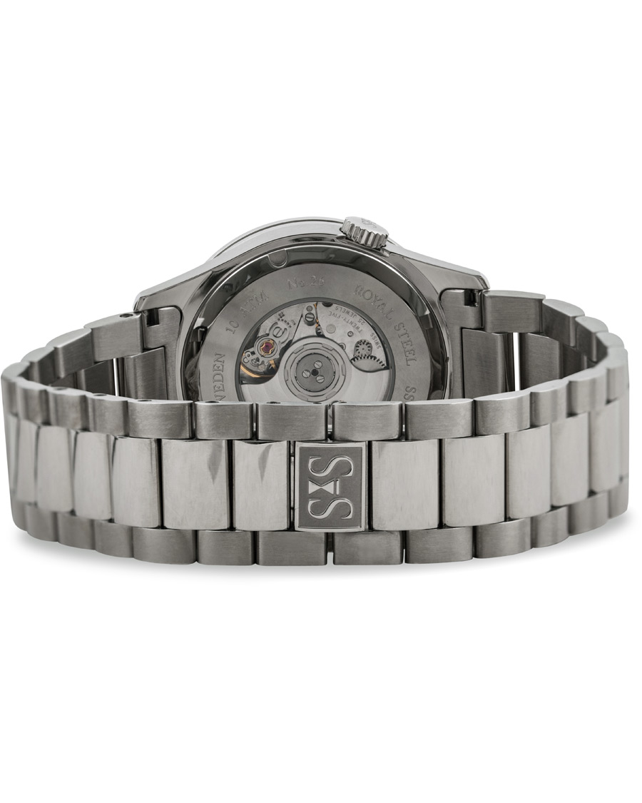 Mies | Sjöö Sandström Royal Steel Worldtimer 36mm Grey with Steel | Sjöö Sandström | Royal Steel Worldtimer 36mm Grey with Steel