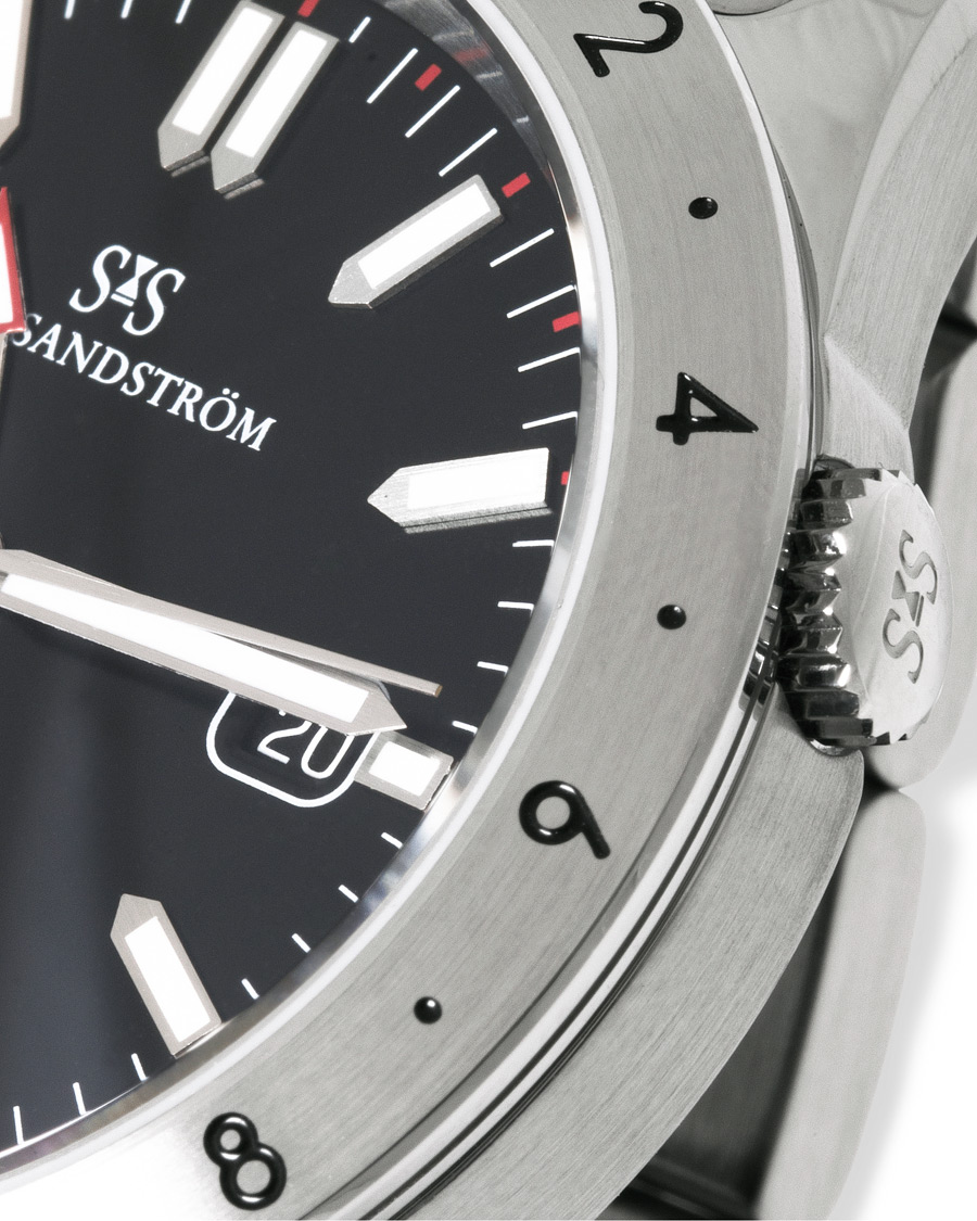Mies | Sjöö Sandström Royal Steel Worldtimer 41mm Black with Steel | Sjöö Sandström | Royal Steel Worldtimer 41mm Black with Steel
