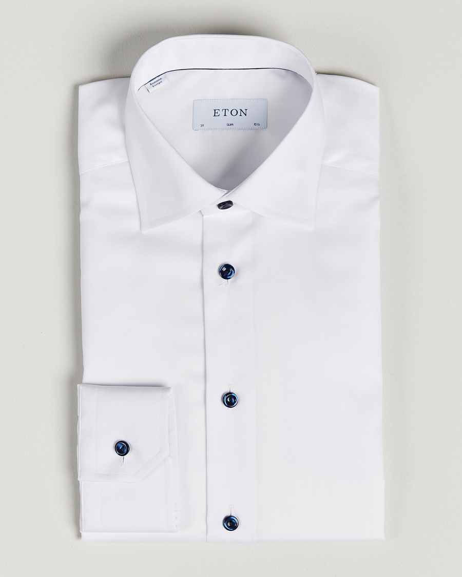 Mies | Kauluspaidat | Eton | Slim Fit Signature Twill Shirt White