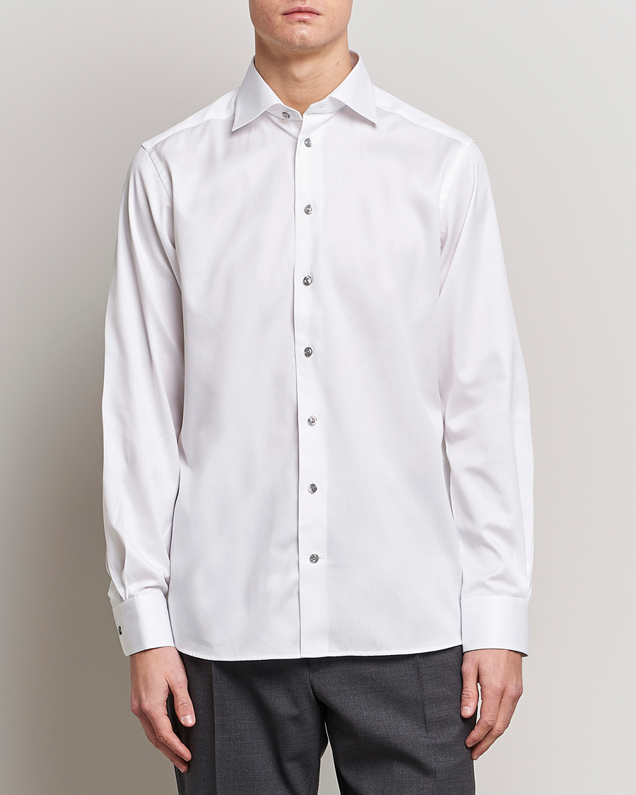Mies | Festive | Eton | Contemporary Fit Signature Twill Shirt White