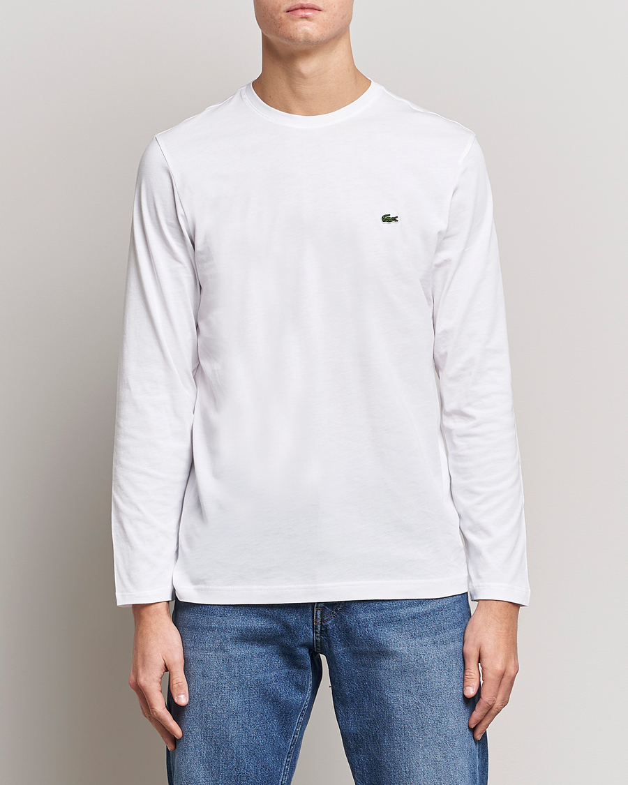 Mies | Pitkähihaiset t-paidat | Lacoste | Long Sleeve Crew Neck T-Shirt White