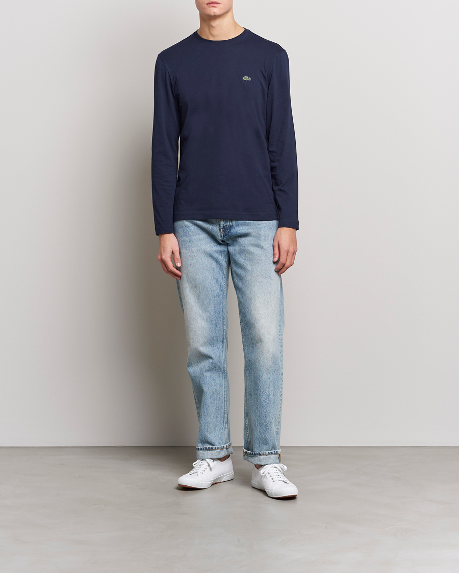 Mies | T-paidat | Lacoste | Long Sleeve Crew Neck T-Shirt Navy