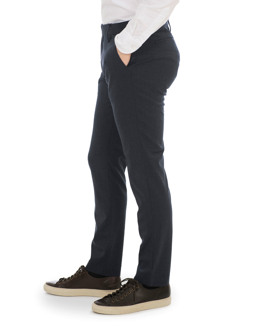 Mies | Housut | NN07 | New Theo 1249 Wool Trousers Light Navy