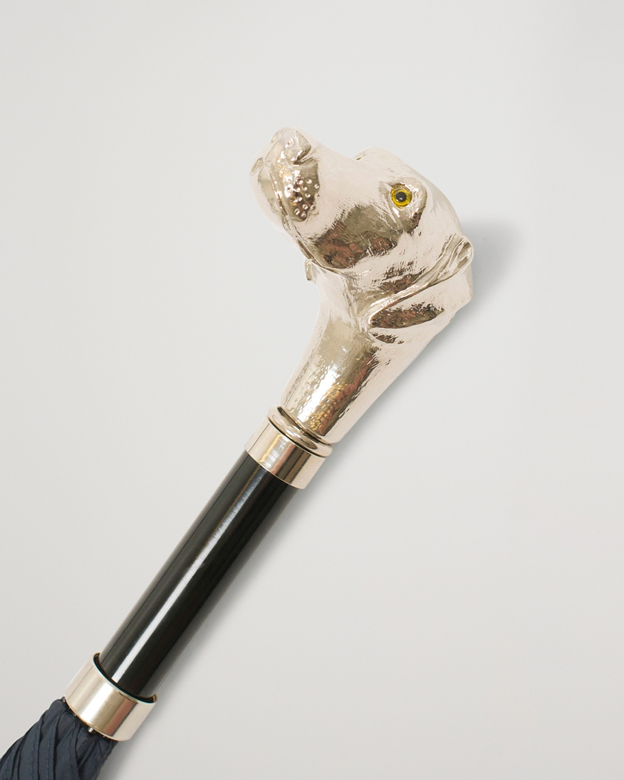 Mies | Fox Umbrellas Silver Dog Umbrella Navy | Fox Umbrellas | Silver Dog Umbrella Navy