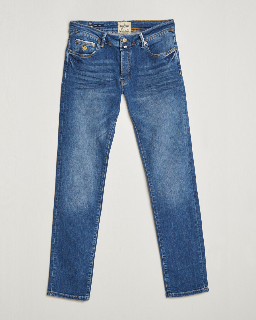 Miehet |  | Morris | Triumph Slim Fit Stretch Jeans Mid Blue