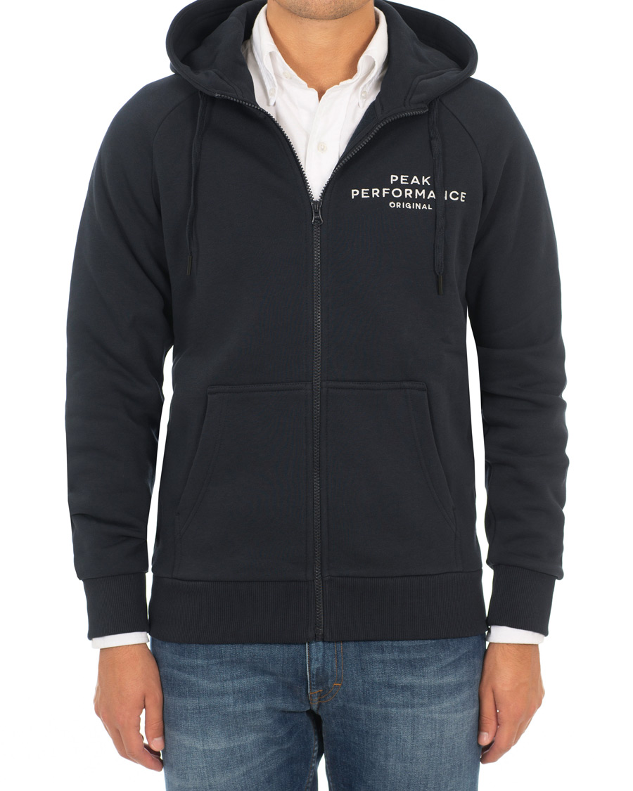 Mies | Puserot | Peak Performance | Original Full Zip Hoodie Navy