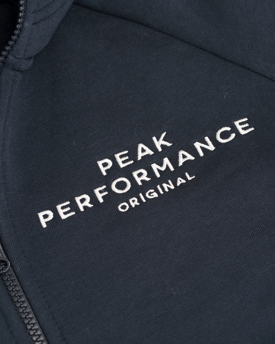 Mies | Puserot | Peak Performance | Original Full Zip Hoodie Navy