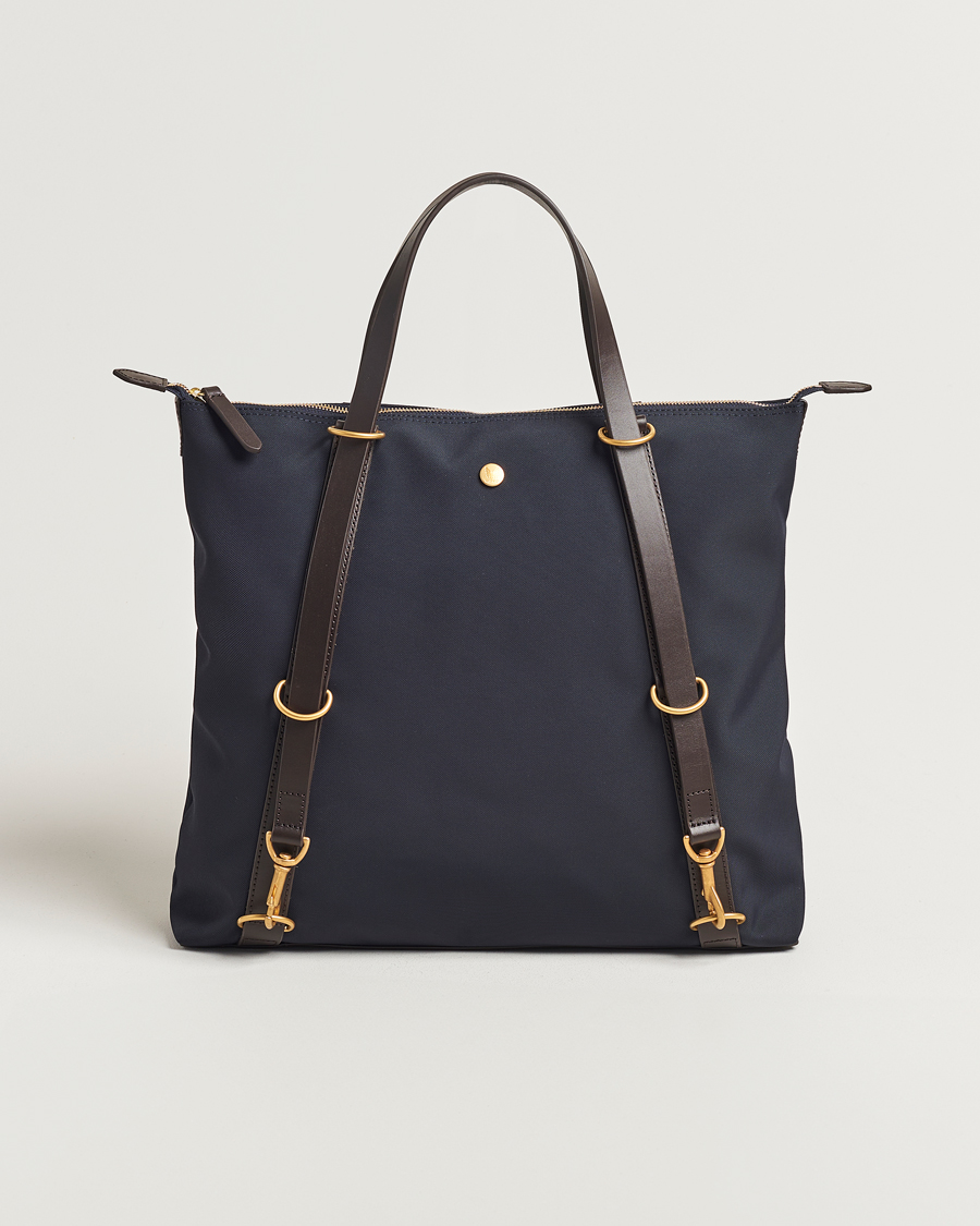 Mies | Mismo M/S Nylon Day Pack Navy/Dark Brown | Mismo | M/S Nylon Day Pack Navy/Dark Brown