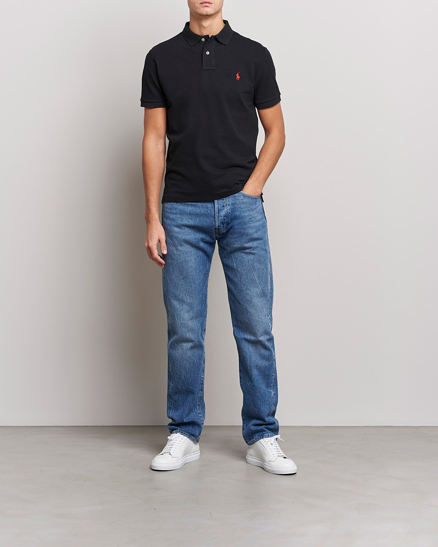 Mies | Pikeet | Polo Ralph Lauren | Custom Slim Fit Polo Black