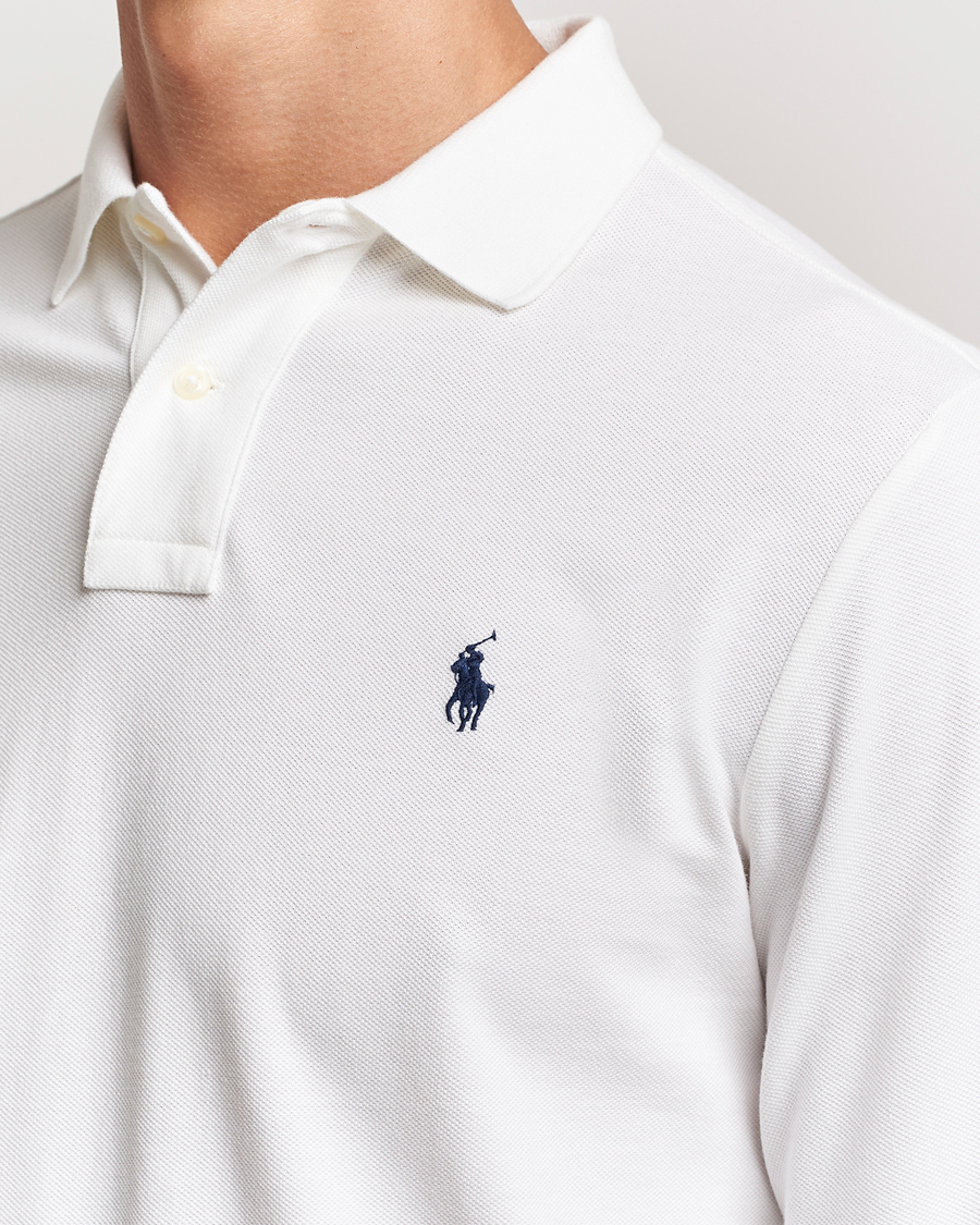 Mies | Pikeet | Polo Ralph Lauren | Custom Slim Fit Long Sleeve Polo White