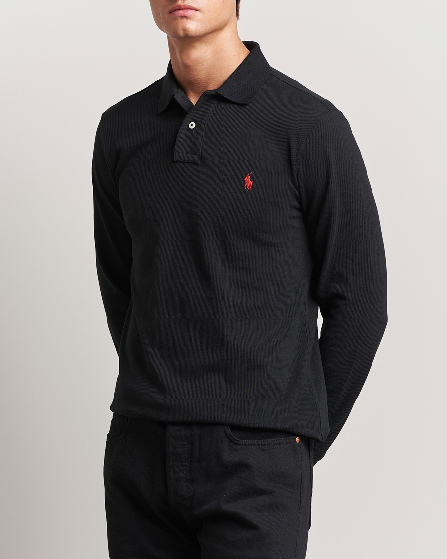 Mies | Pikeet | Polo Ralph Lauren | Custom Slim Fit Long Sleeve Polo Polo Black