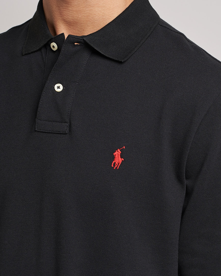 Mies | Pikeet | Polo Ralph Lauren | Custom Slim Fit Long Sleeve Polo Polo Black