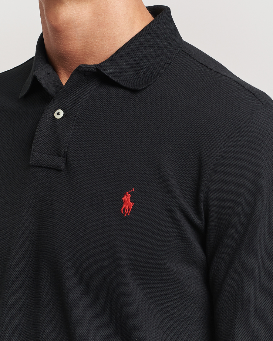 Mies | Pikeet | Polo Ralph Lauren | Custom Slim Fit Long Sleeve Polo Polo Black