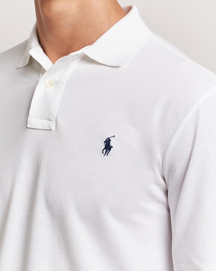Mies | Pikeet | Polo Ralph Lauren | Slim Fit Long Sleeve Polo White