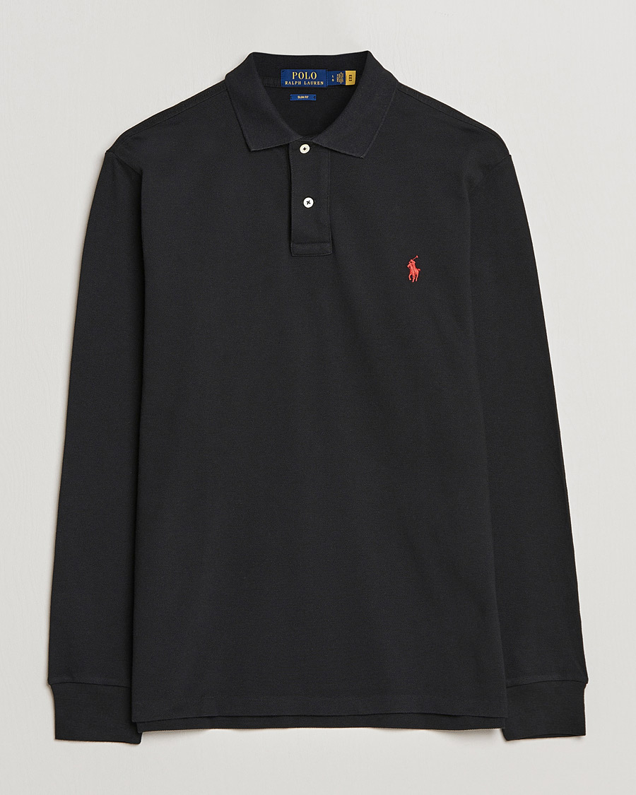 Mies |  | Polo Ralph Lauren | Slim Fit Long Sleeve Polo Polo Black