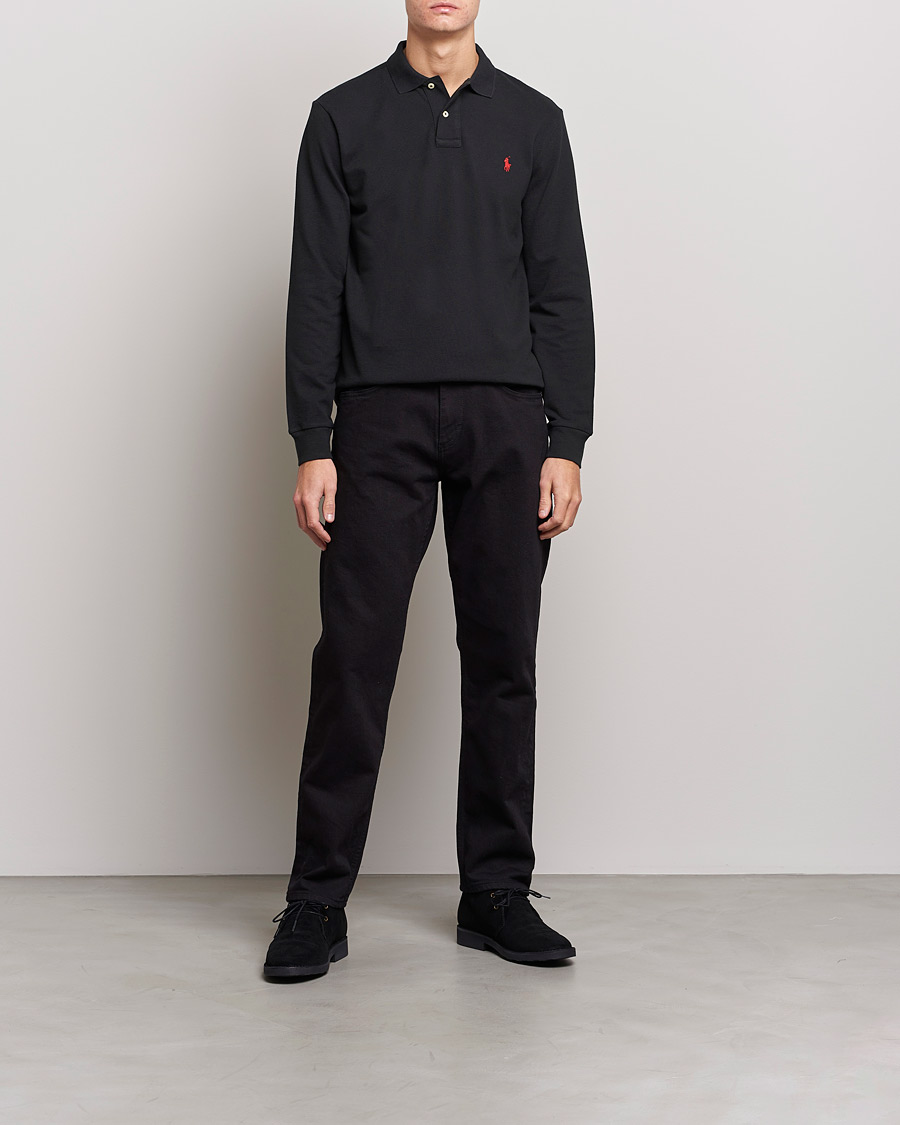 Mies | Pikeet | Polo Ralph Lauren | Slim Fit Long Sleeve Polo Polo Black
