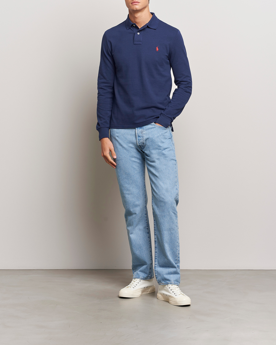 Mies | Pikeet | Polo Ralph Lauren | Slim Fit Long Sleeve Polo Newport Navy