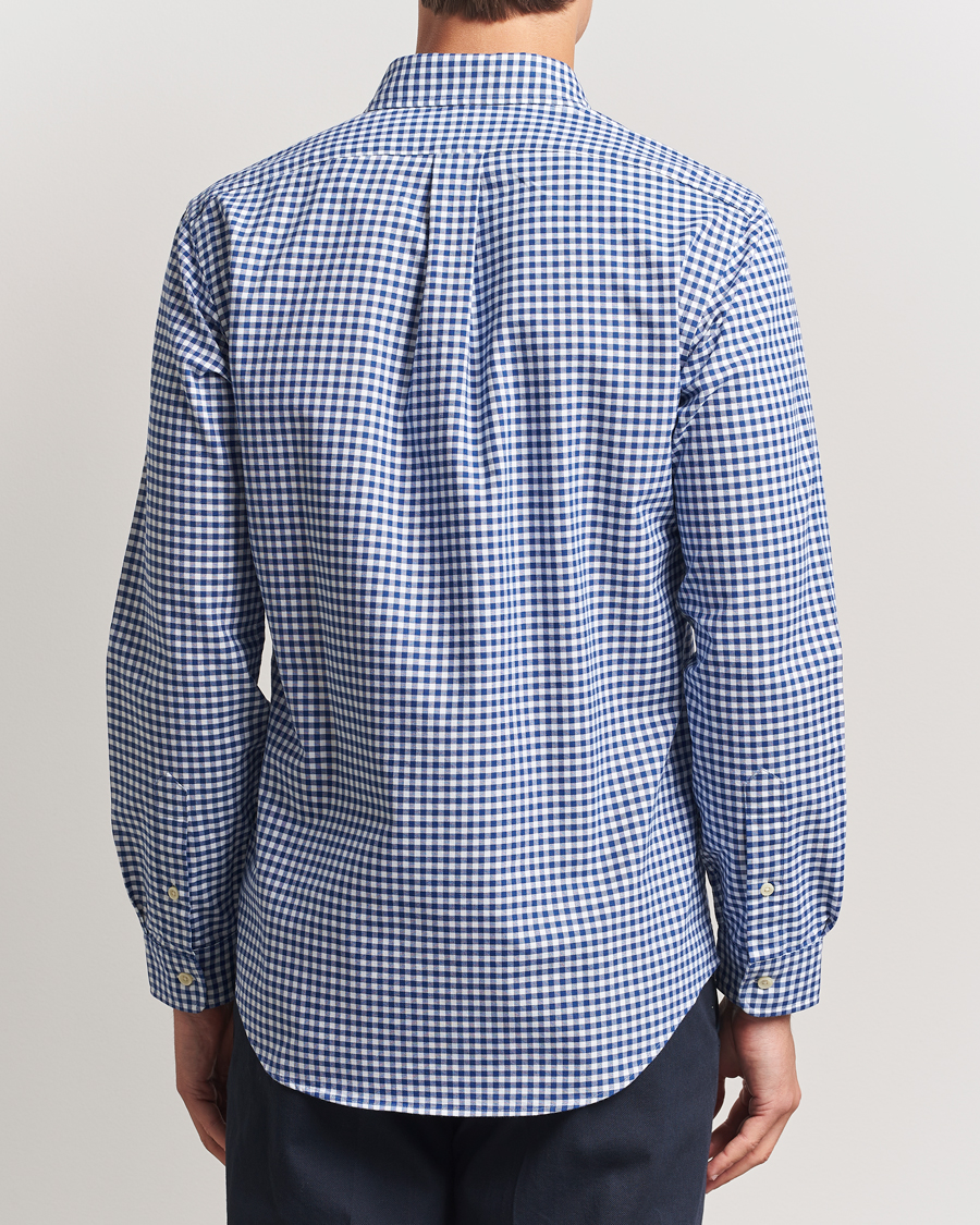 Mies | Kauluspaidat | Polo Ralph Lauren | Custom Fit Oxford Gingham Shirt Blue/White
