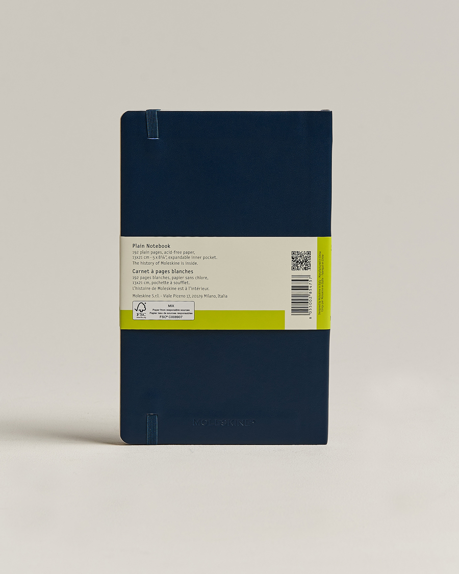 Mies |  | Moleskine | Plain Soft Notebook Large Sapphire Blue