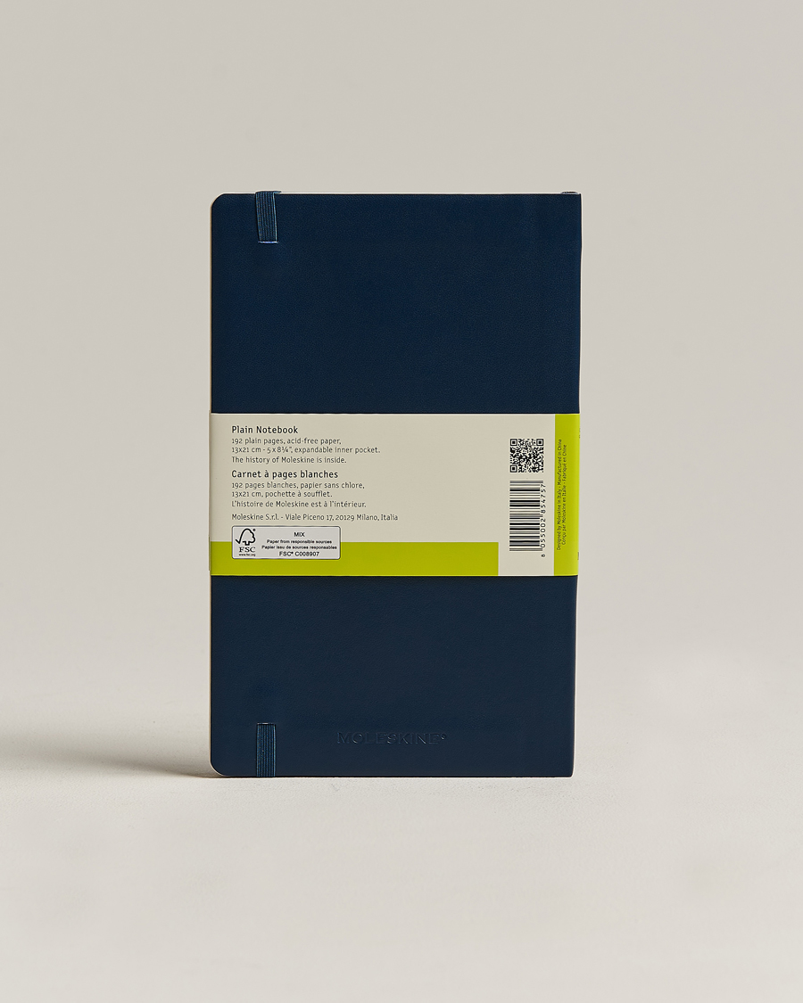 Mies | Moleskine Plain Soft Notebook Large Sapphire Blue | Moleskine | Plain Soft Notebook Large Sapphire Blue