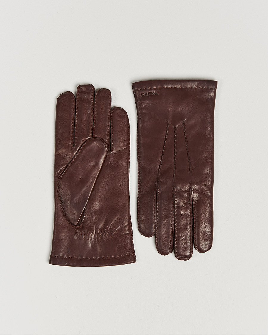 Mies |  | Hestra | Edward Wool Liner Glove Chestnut