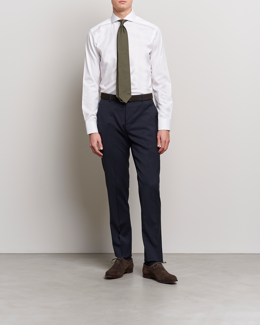 Mies | Kauluspaidat | Eton | Slim Fit Twill Cut Away Shirt White