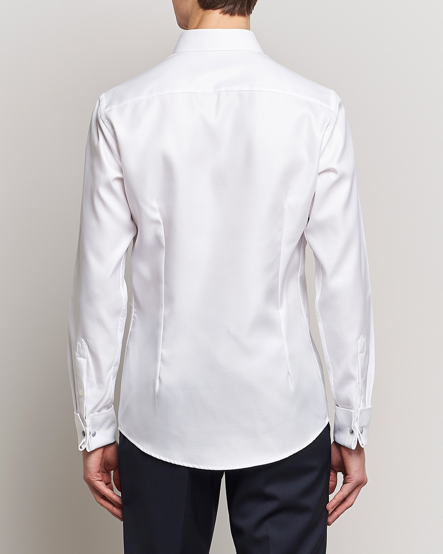 Mies | Kauluspaidat | Eton | Slim Fit Twill Double Cuff Shirt White
